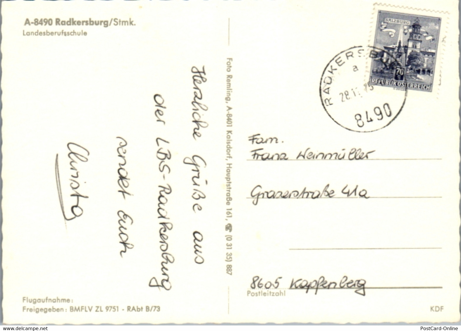 5245  - Steiermark , Radkersburg , Landesberufsschule , Mehrbildkarte - Gelaufen 1975 - Bad Radkersburg