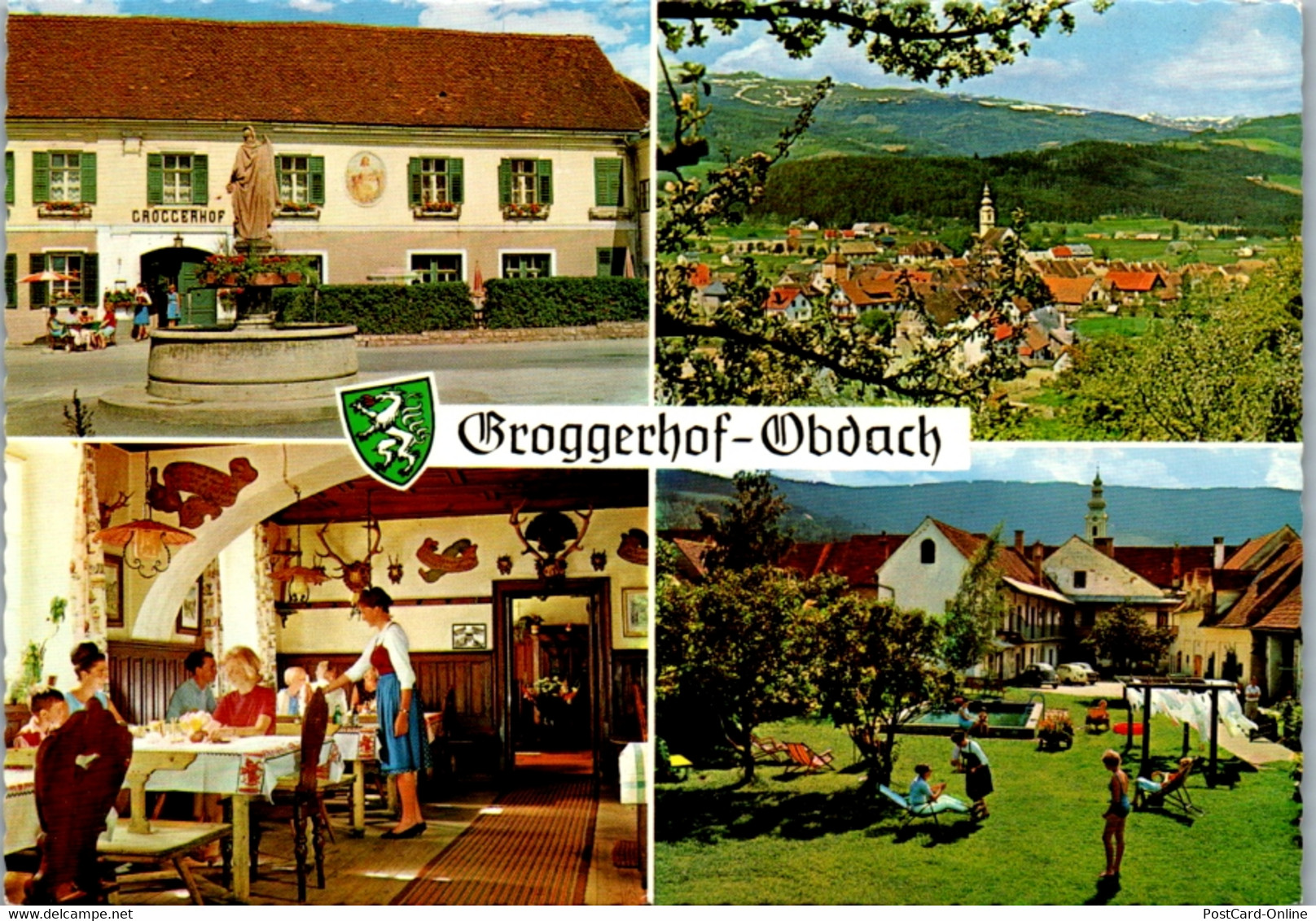 5246  - Steiermark , Obdach , Gasthof Pension Groggerhof - Gelaufen 1975 - Obdach