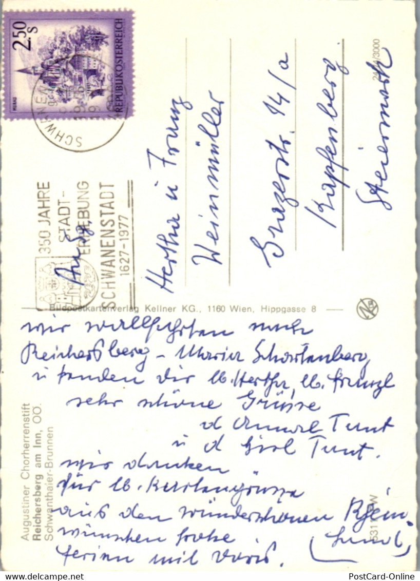 5400  - Oberösterreich , Reichersberg Am Inn , Augustiner Chorherrenstift , Schwanthainer Brunnen - Gelaufen 1976 - Ried Im Innkreis