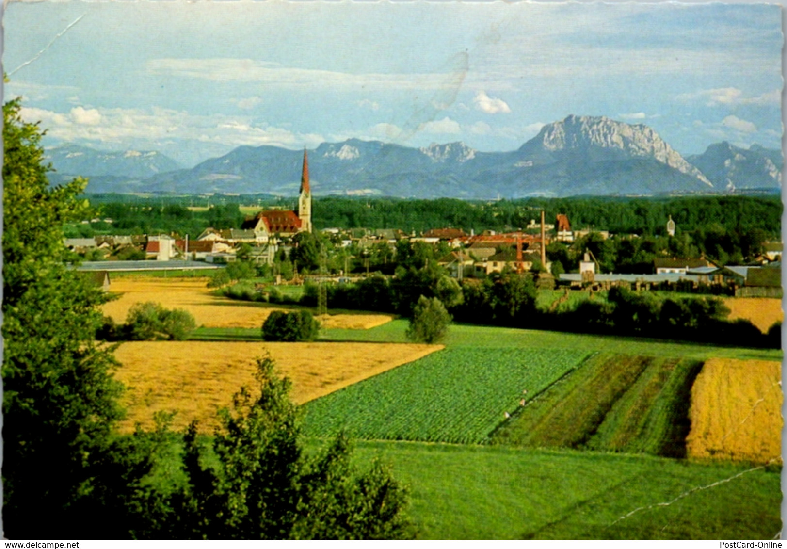 5403  - Oberösterreich , Schwanenstadt , Panorama - Gelaufen - Vöcklabruck