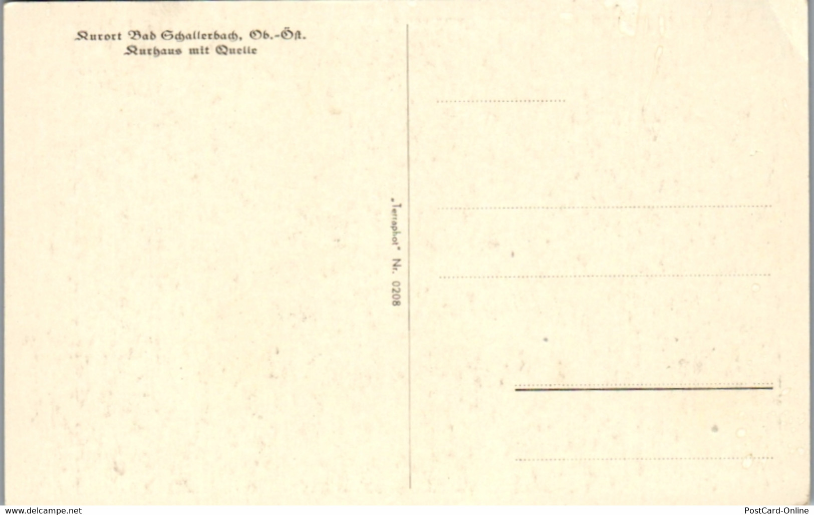 5470  - Oberösterreich , Bad Schallerbach , Kurort , Kurhaus Mit Quelle - Nicht Gelaufen - Bad Schallerbach