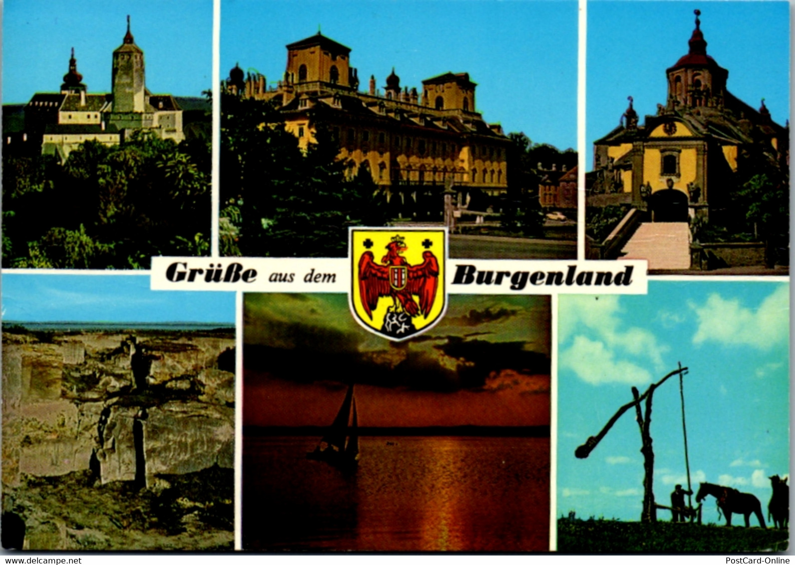 5476  - Burgenland , Forchenstein , Seewinkel , St. Margarethen , Mehrbildkarte - Gelaufen 1985 - Forchenstein