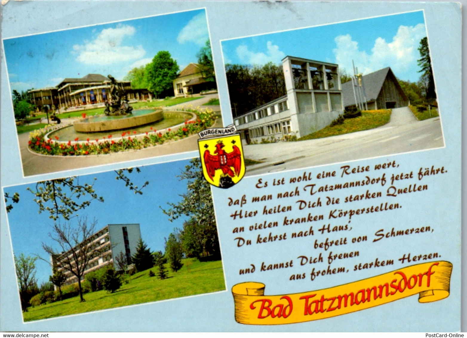 5482  - Burgenland , Bad Tatzmannsdorf , Kurmittelhaus , Nymphenbrunnen , PVA Reha Zentrum - Gelaufen 1991 - Oberwart