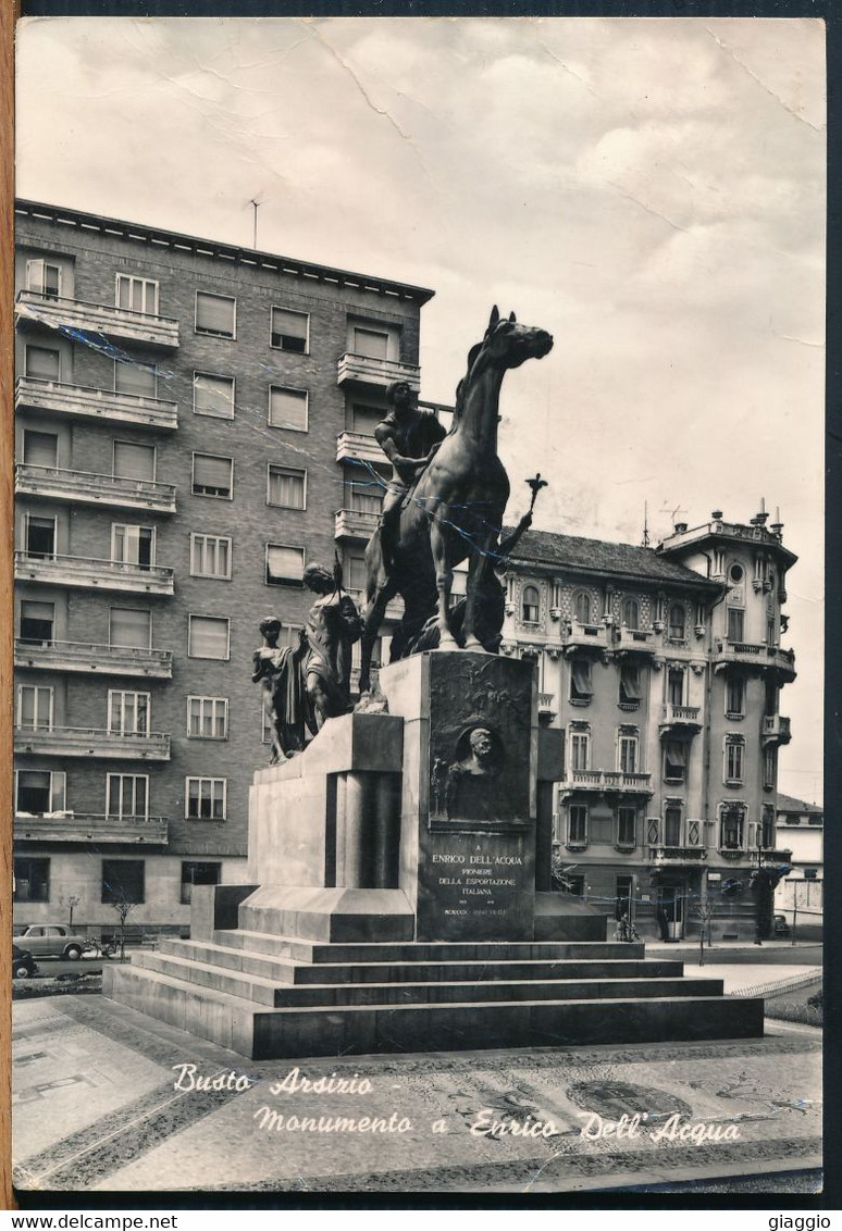 °°° 23649 - BUSTO ARSIZIO - MONUMENTO A ENRICO DELL'ACQUA (VA) 1957 °°° - Busto Arsizio