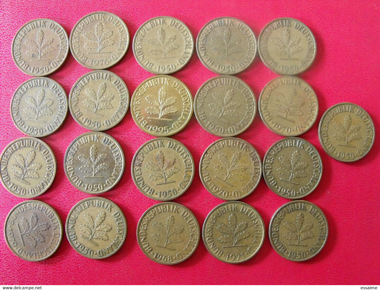 Allemagne Deutschland. Lot De 21 Pièces De 10 Pfennig, 1949/1990 - 10 Pfennig