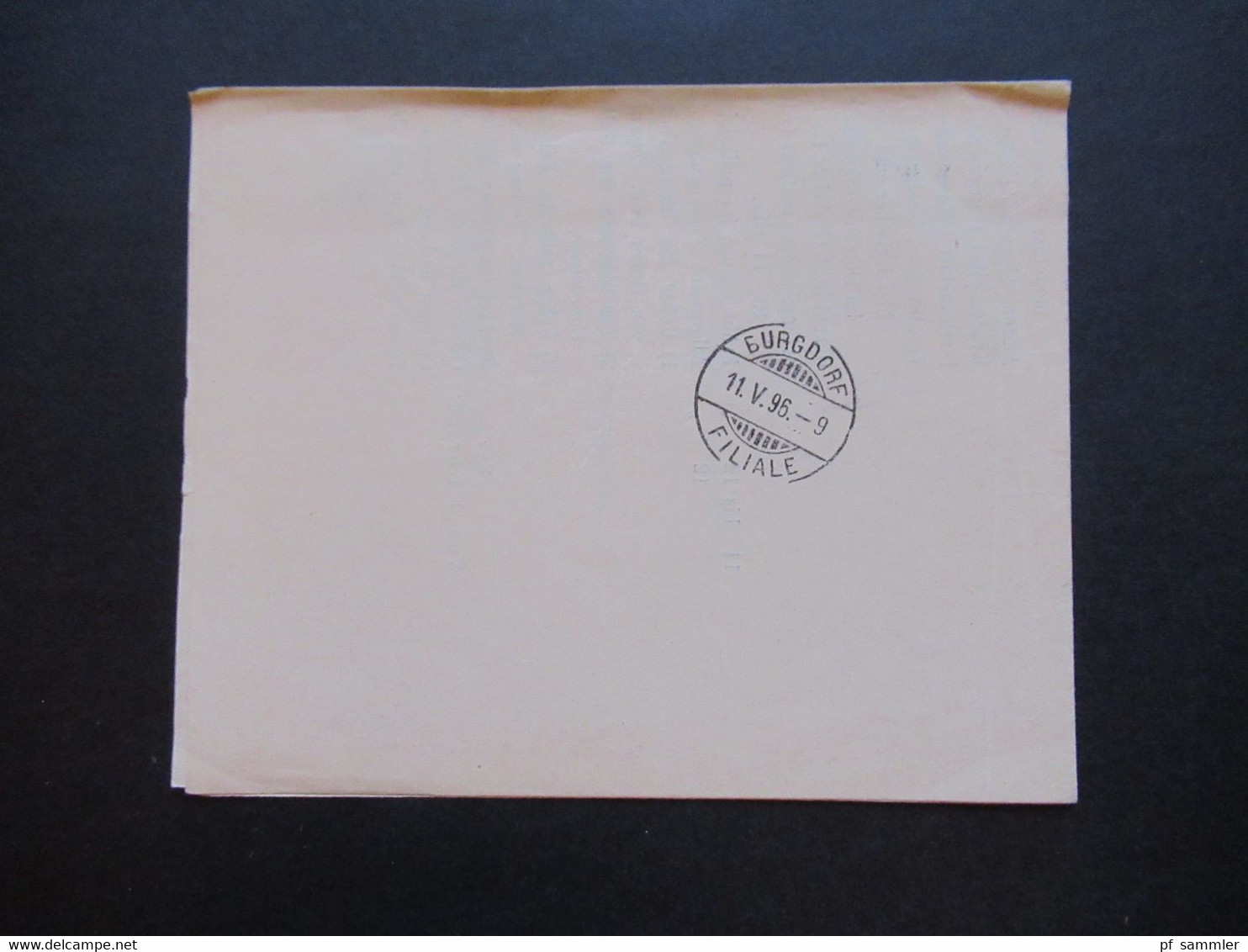 Schweiz 1896 Nr. 50 EF Drucksache Einladung zur LI. Versammlung des ärztlichen Centralvereins im Bernoullianum in Basel