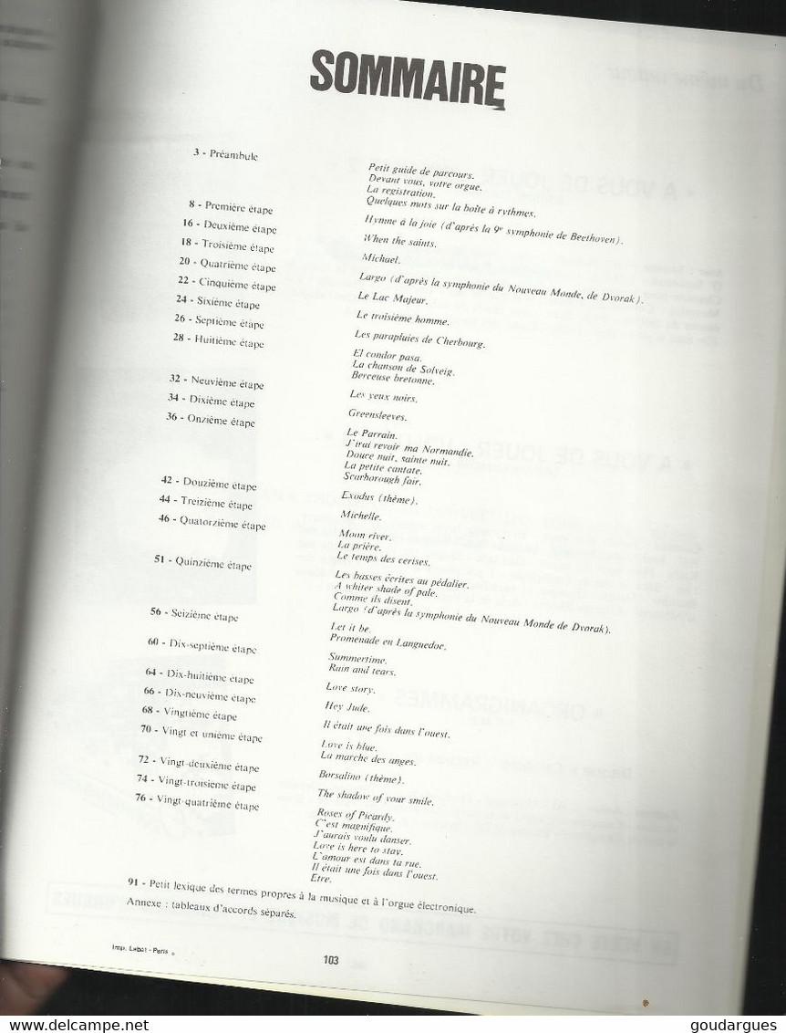 Cours D'initiation Rapide Et Progressive à L'orgue électronique Par Jean-Philippe Delrieu - Publication 1982 - Textbooks