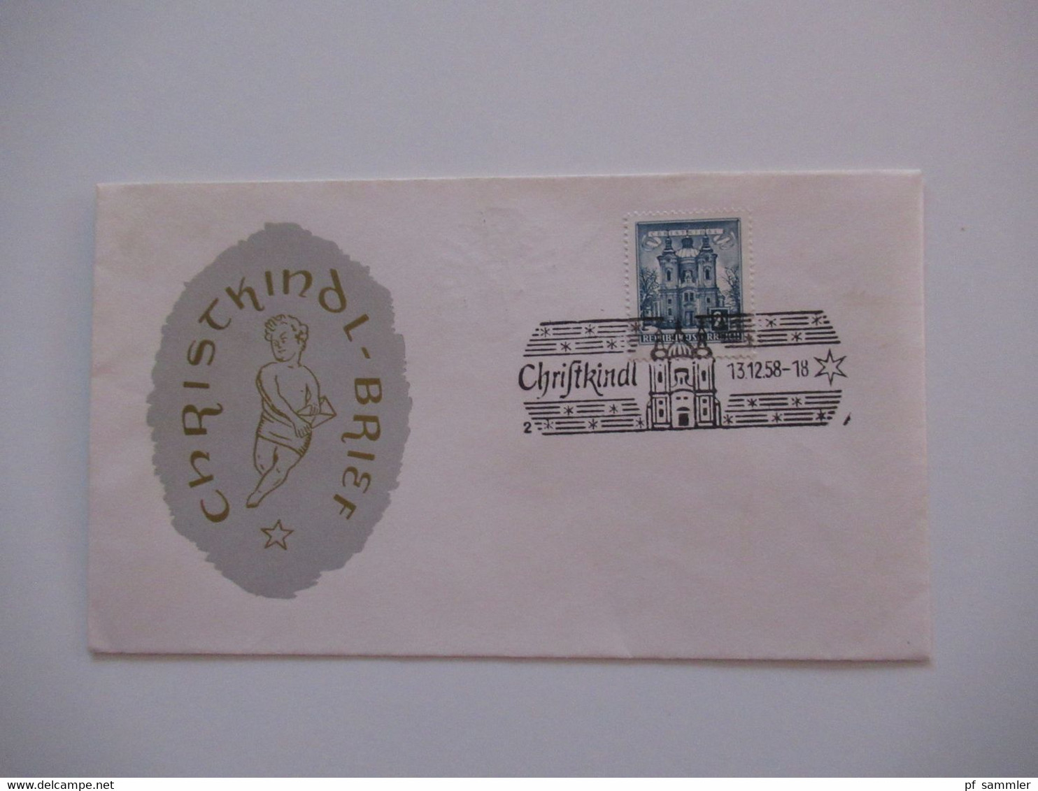 Österreich 1958 - 1993 Jahre Sonderbelege / Sonderstempel Christkindl auch 4x Leitzettel über Christkindl insg. 9 Belege