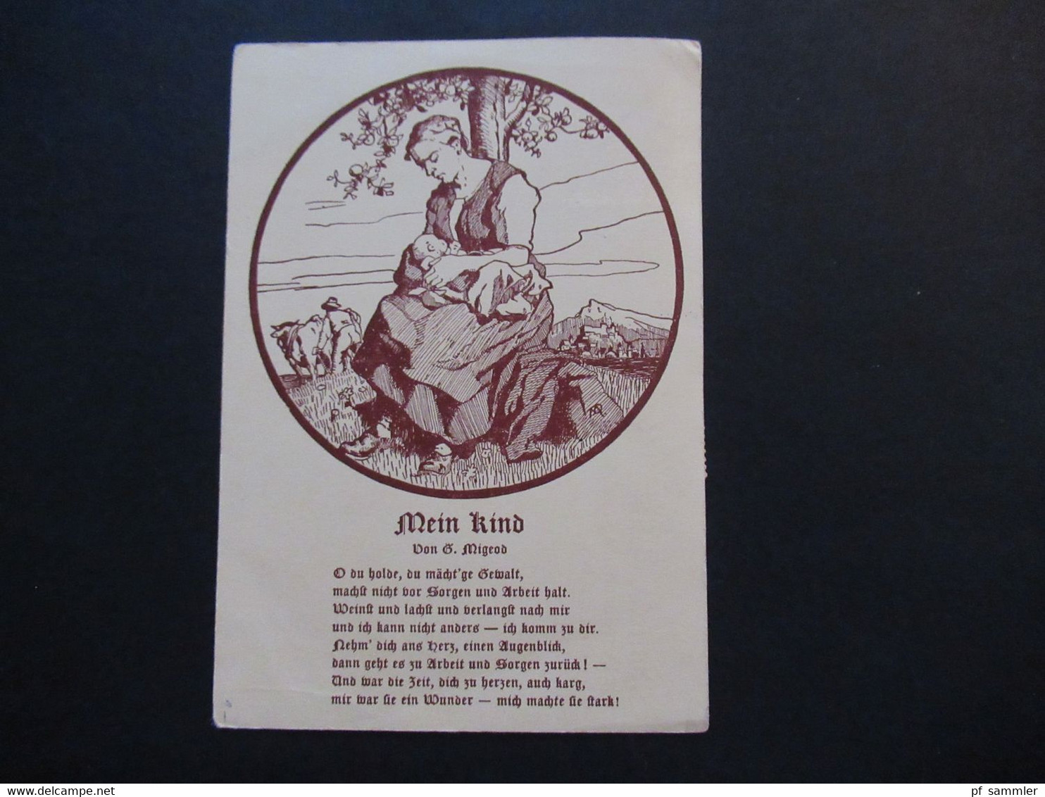 Österreich 1936 Muttertag Nr. 627 SST Mutterschutzwerk FDC Künstler AK Mein Kind Mit Einem Gedicht. In Die CSR Gesendet - Cartas & Documentos