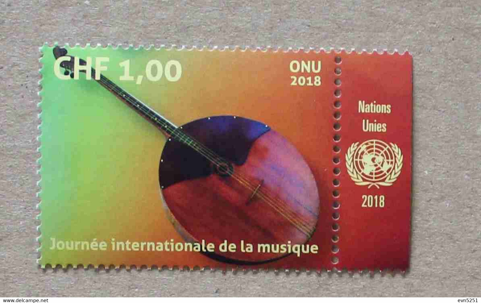Ge18-01 : Nations-Unies (Genève / 1er Octobre Journée Internationale De La Musique - Domra - Nuovi