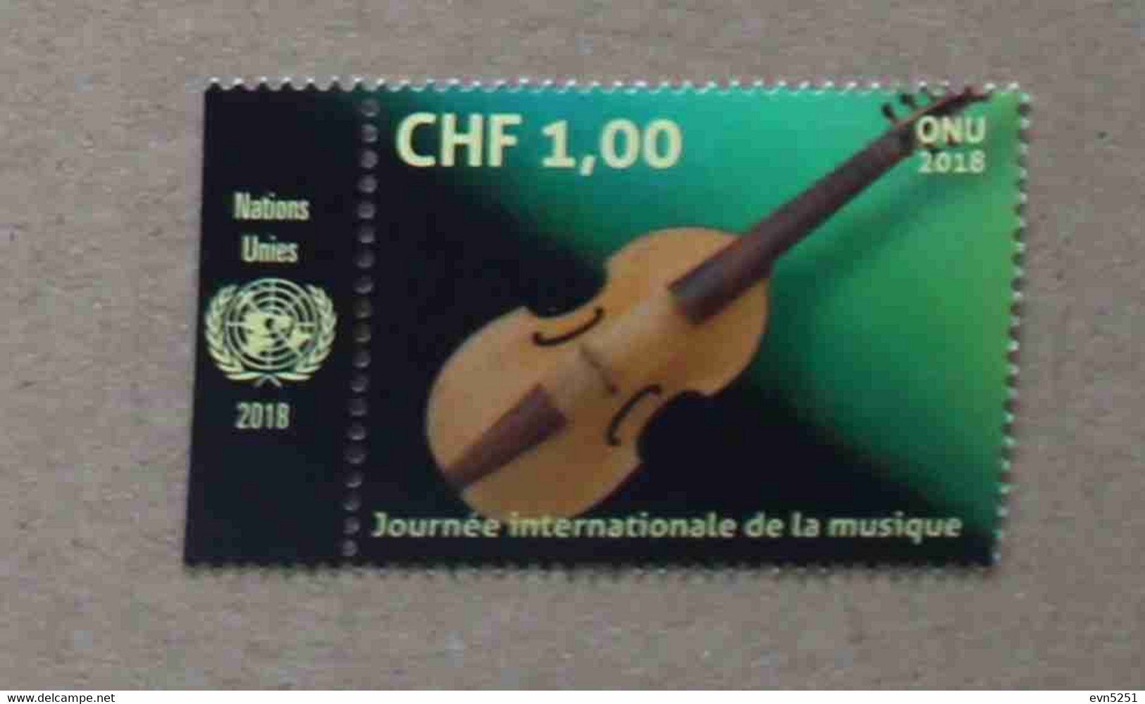 Ge18-01 : Nations-Unies (Genève / 1er Octobre Journée Internationale De La Musique - Viole De Gambe - Nuovi