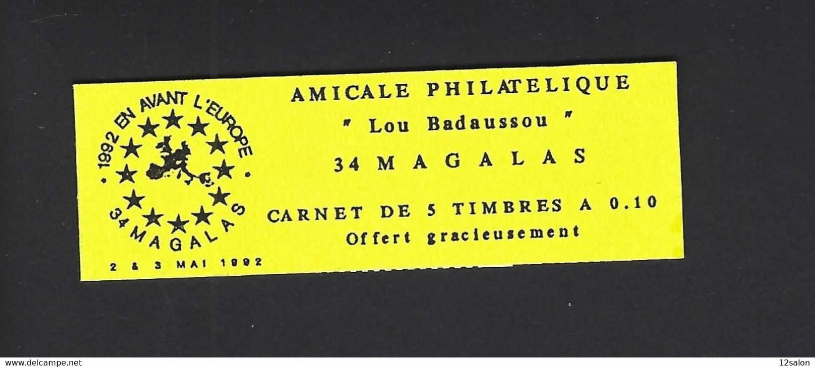 CARNET PRIVE MARIANNE BRIAT MAGALAS 1993 EN AVANT L'EUROPE CARNET FERME - Other & Unclassified