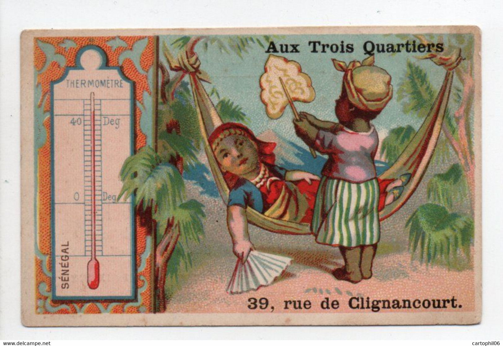 - CHROMO AUX TROIS QUARTIERS - LÉPINE, PARIS - Litho. Courbe-Rouzet : THERMOMÈTRE (SÉNÉGAL) - - Otros & Sin Clasificación