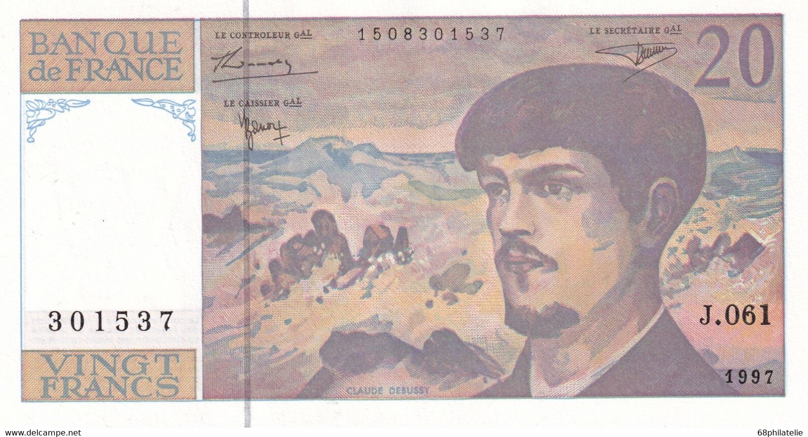 FRANCE BILLET 20 FR DEBUSSY - 20 F 1980-1997 ''Debussy''