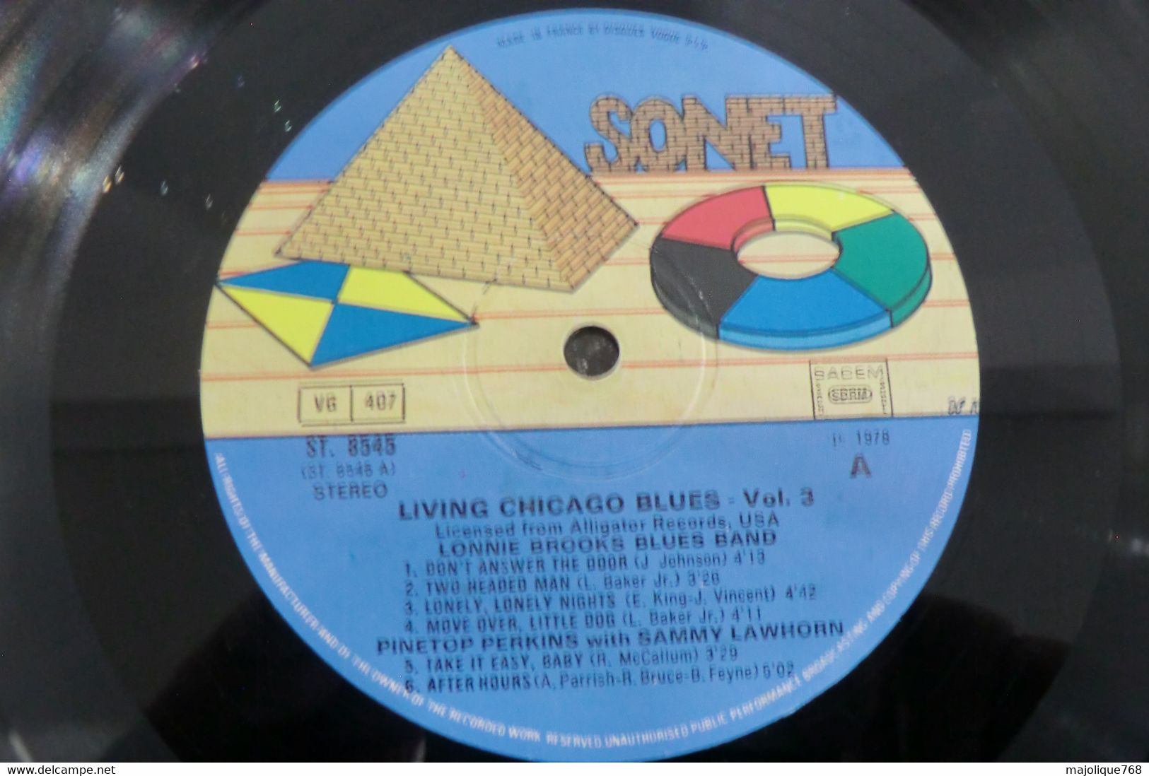 Disque De Living Chicago Blue Volume Number 3 - Sonet  ST 8545 6 France 1978 - Blues