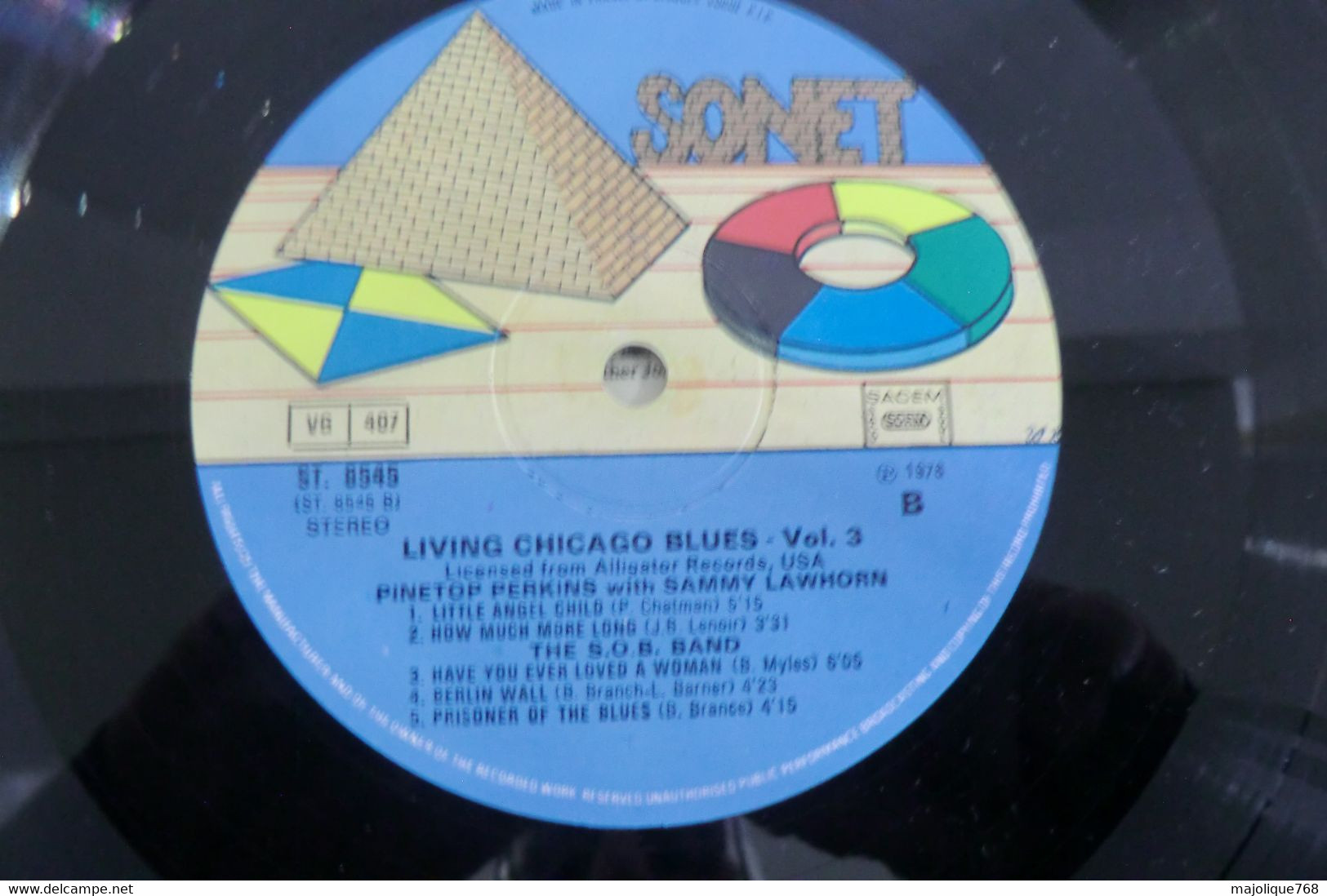 Disque De Living Chicago Blue Volume Number 3 - Sonet  ST 8545 6 France 1978 - Blues