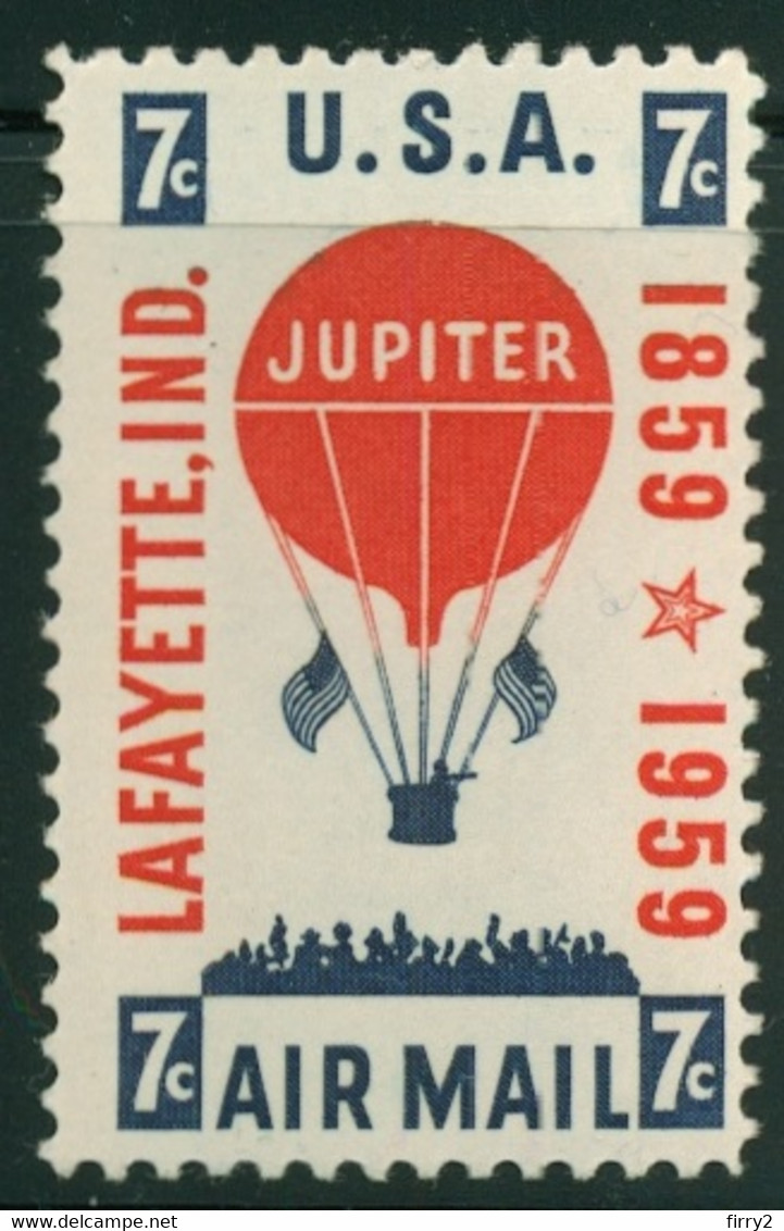 USA Scott # C54    1959 Balloon 7c   Airmail -  Mint Never Hinged (MNH) - 2b. 1941-1960 Nuovi