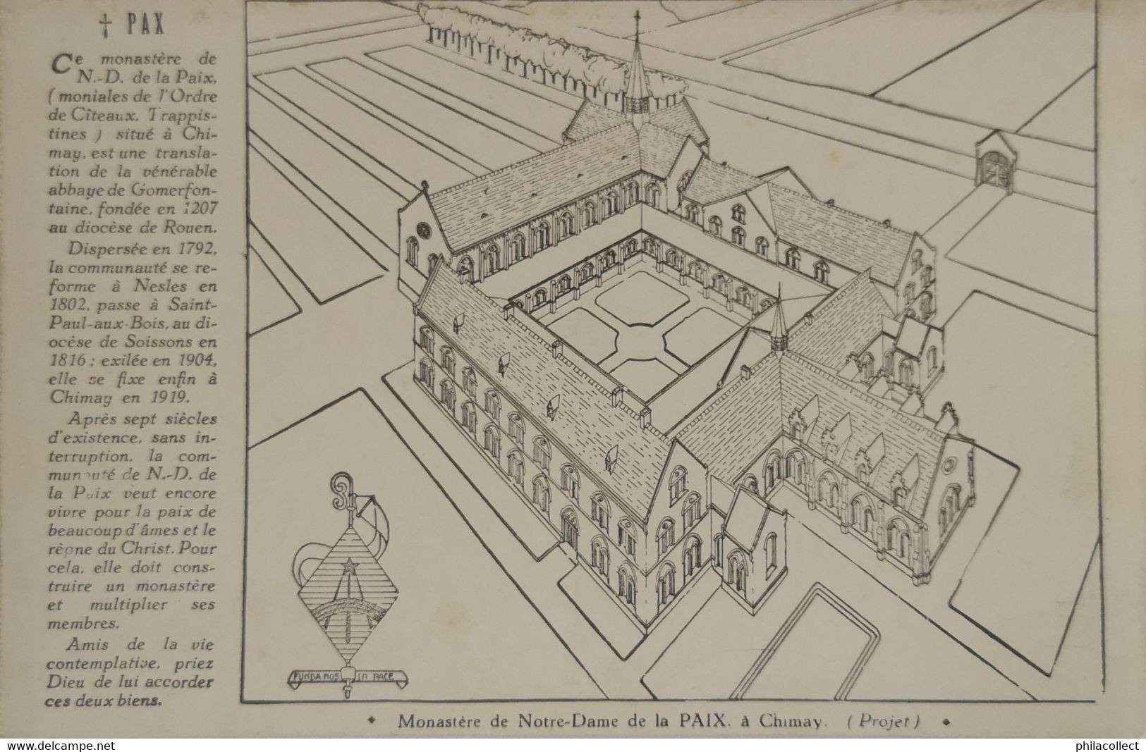 Chimay // Monastere De Notre Dame De La Paix (Projet) 19?? - Chimay