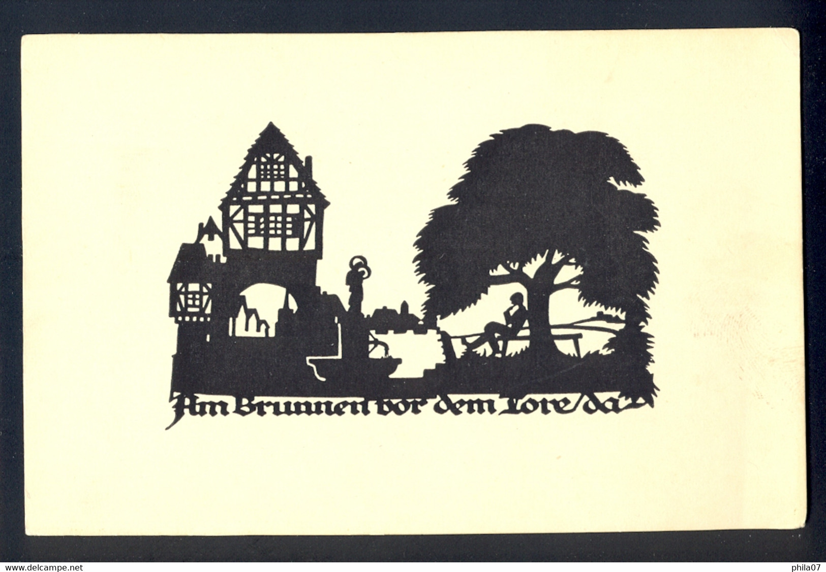 A.M. Schwindt: Am Brunnen Vor Dem Tore...  / Postcard Not Circulated - Silhouettes