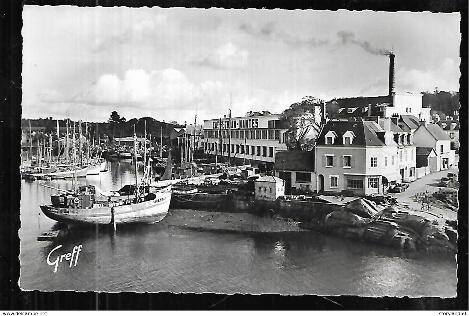 Cpsm 2922085 Concarneau L'arrière Port Et Le Passage Lanriec , Usines, Café , Cassegrain Nantes - Concarneau