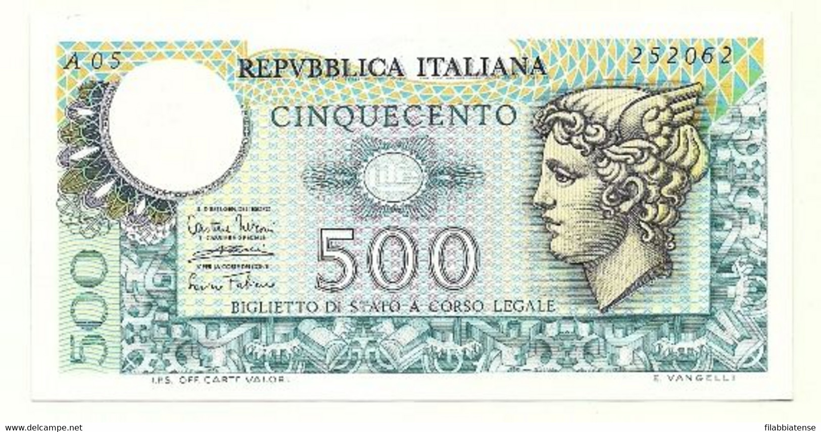 Italia - 500 Lire 1974 Mercurio    ---- - 500 Lire