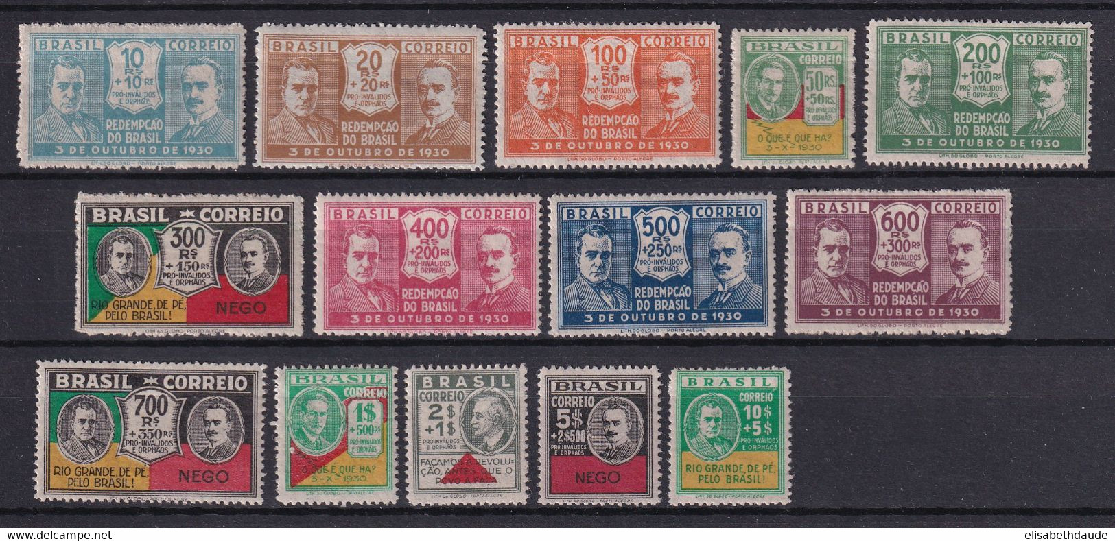 BRESIL - 1931 - SERIE COMPLETE YVERT N° 221/234 ** MNH ! - COTE = 140+++ EUR. - Ungebraucht