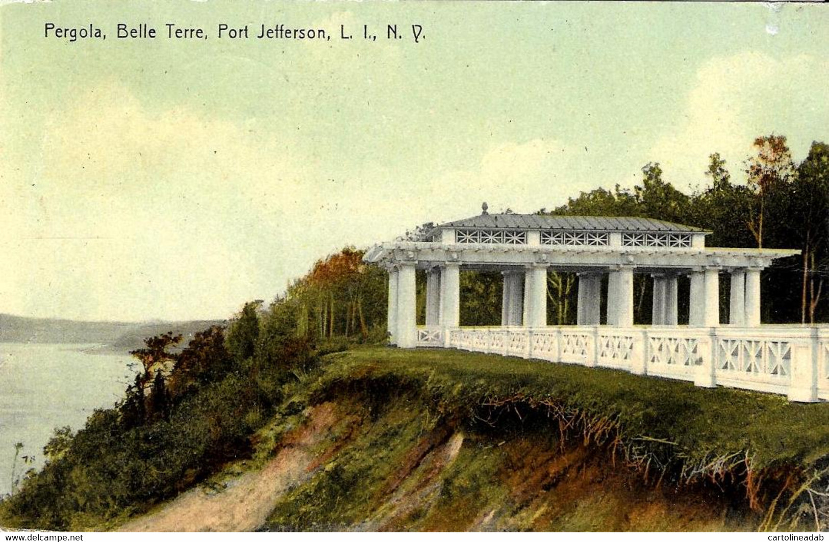 [DC12535] CPA - PORT JEFFERSON - PERGOLA - BELLE TERRE - Viaggiata 1910 - Old Postcard - Long Island