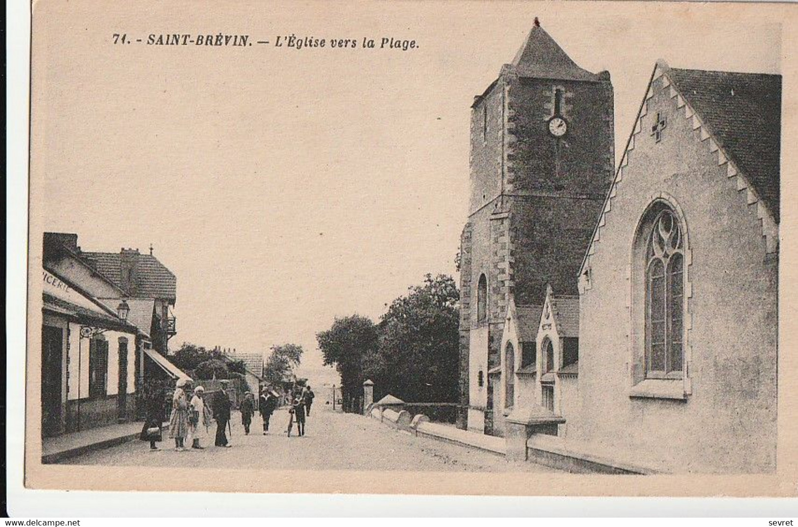 SAINT-BREVIN. - L'Eglise Vers La Plage. Carte RARE - Saint-Brevin-les-Pins