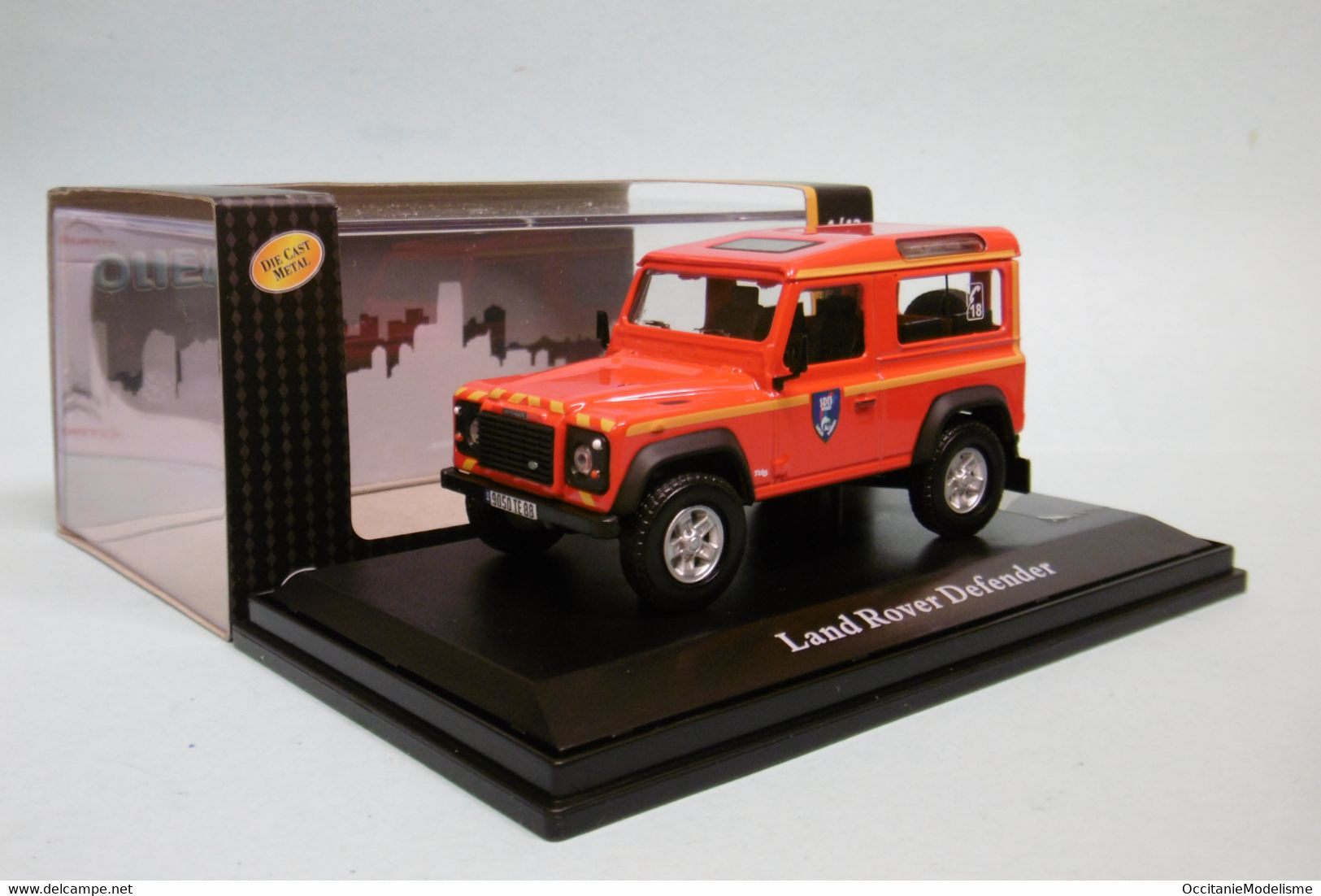 Cararama / Oliex - LAND ROVER DEFENDER POMPIERS SDIS Vosges Neuf NBO 1/43 - Cararama (Oliex)