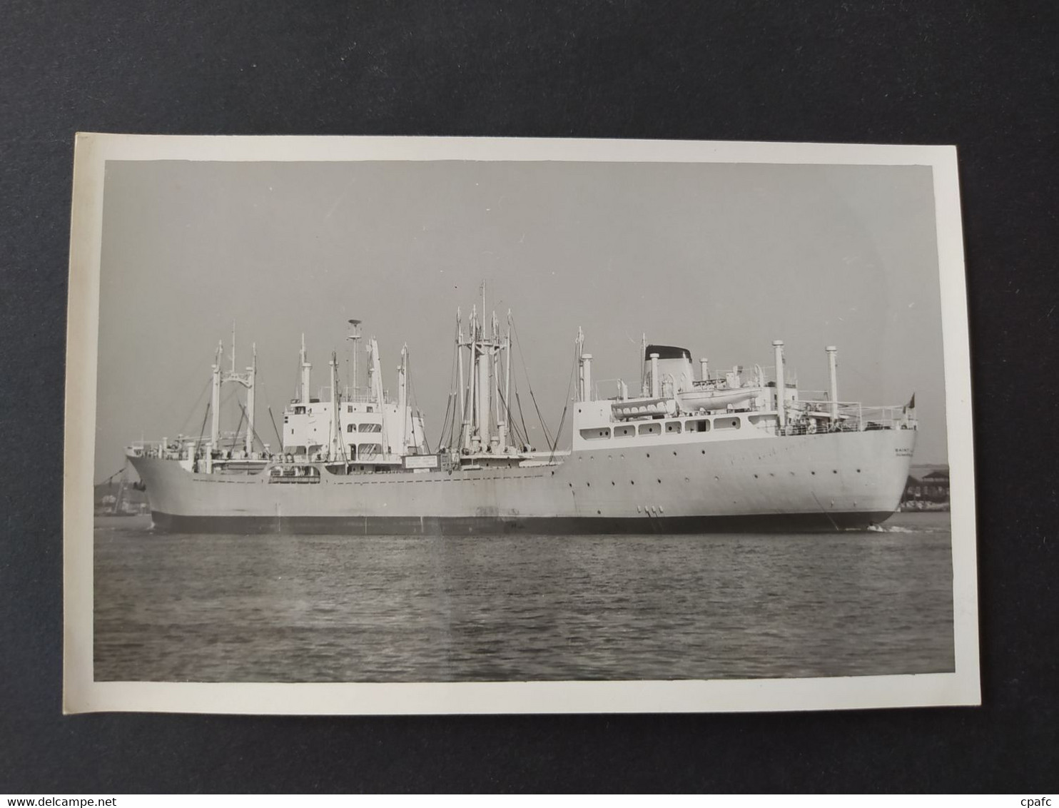 Carte Photo Bateau De La Marine Marchande - Cargo Le SAINT LUC (Dunkerque) 1959 - Commercio