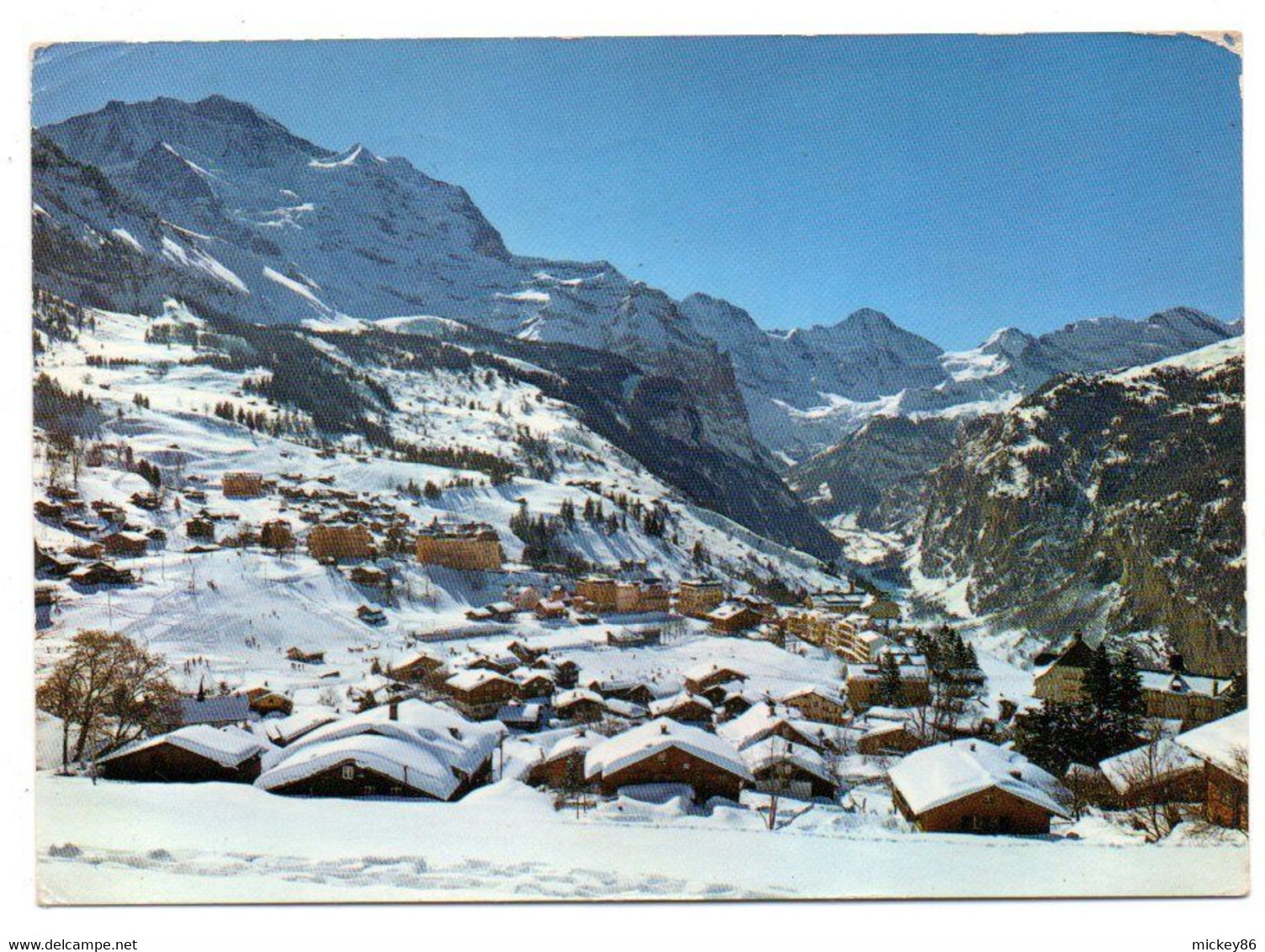 Suisse--WENGEN --1971 -- Vue Générale .........timbre...cachet ...destinée à Charleville (France)...à Saisir - Wengen