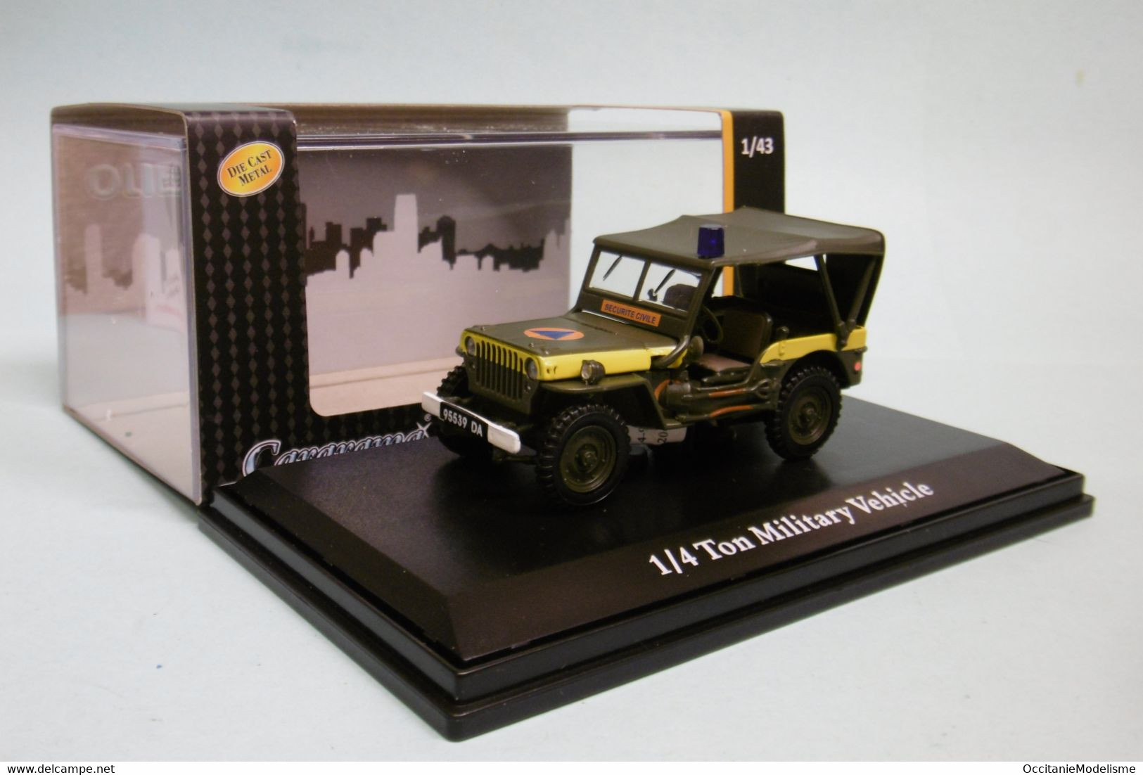 Cararama / Oliex -  JEEP SECURITE CIVILE 1/4 Ton Military Neuf NBO 1/43 - Cararama (Oliex)