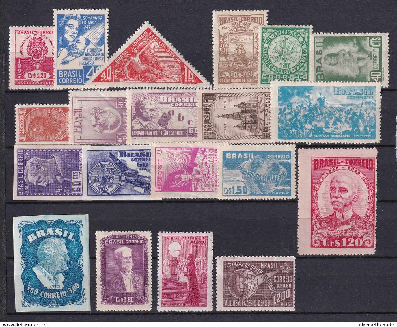 BRESIL - 1933/1949 - COLLECTION UNIQUEMENT ** MNH ! - COTE YVERT = 130++ EUR. - 2 PAGES ! - Ongebruikt