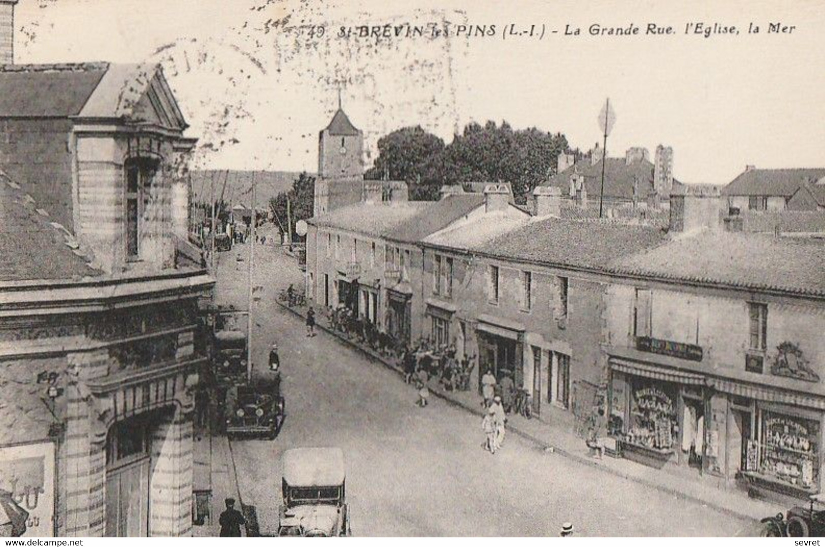 St-BREVIN-les-PINS. - La Grande Rue, L'Eglise, La Mer - Saint-Brevin-les-Pins