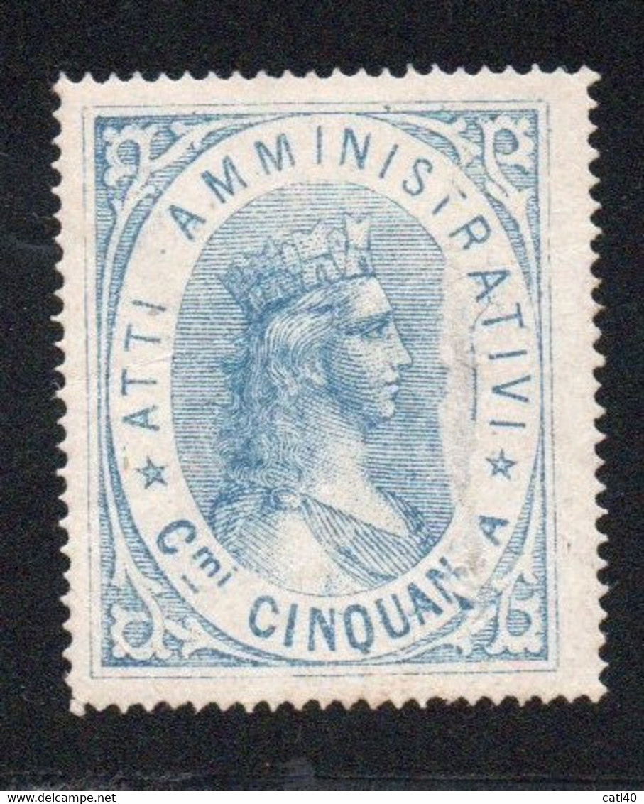 MARCA DA BOLLO ATTI AMMINISTRATIVI 50 C. NUOVA PIENA GOMMA - Revenue Stamps