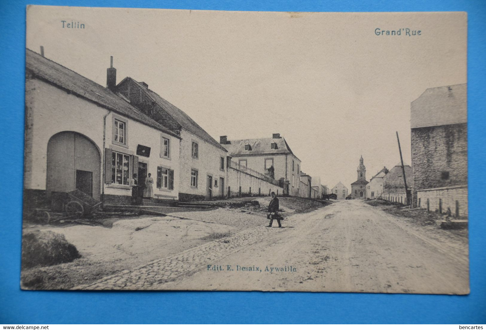 Tellin 1908: Grand Rue Animée Avec épicerie. Très RARE - Tellin