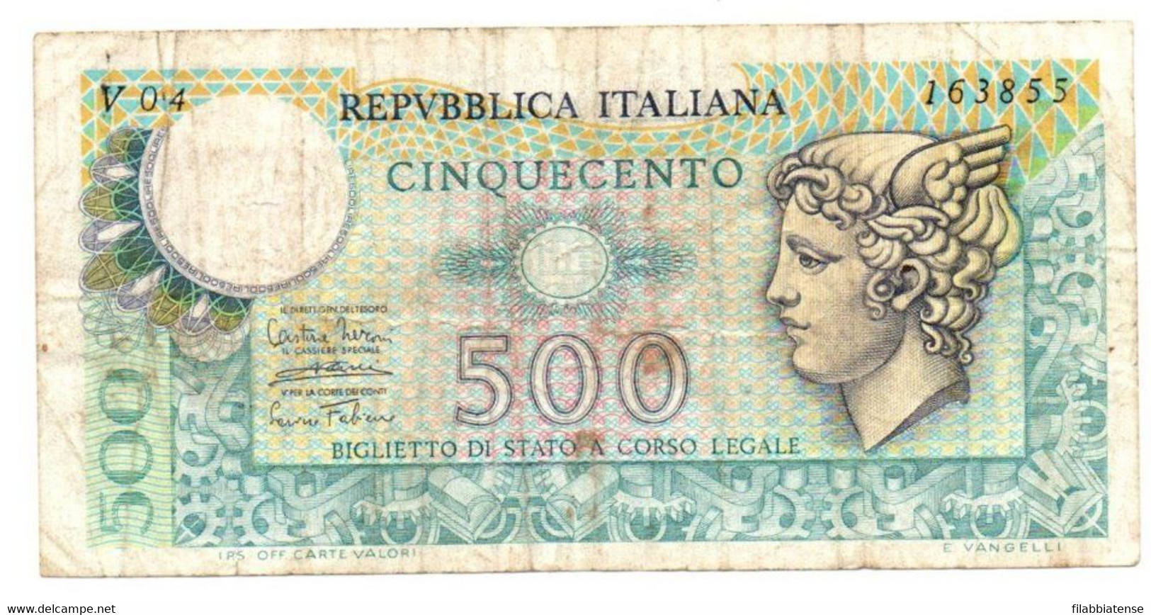 Italia - 500 Lire 1974 Mercurio    ---- - 500 Liras