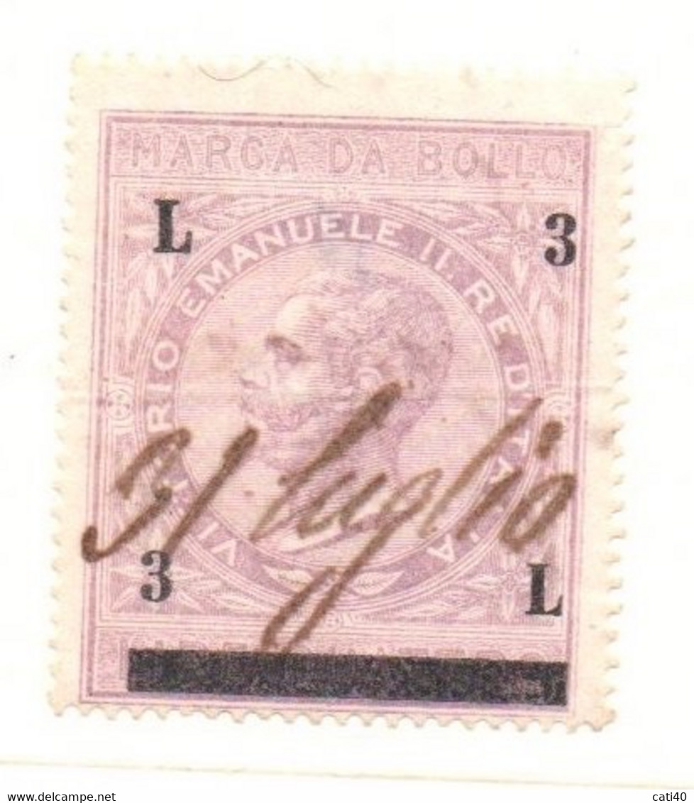 MARCA DA BOLLO  1871 CON LOSANGHE L.3 - Fiscali