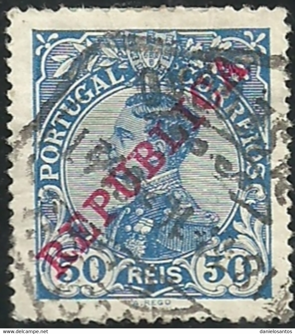 Portugal 1910 D Manuel II Overprinted REPUBLICA Cancel - Oblitérés