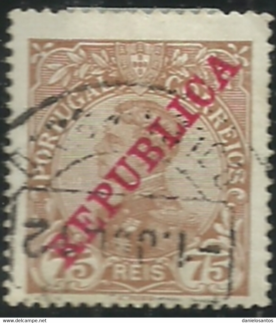 Portugal 1910 D Manuel II Overprinted REPUBLICA Cancel - Oblitérés