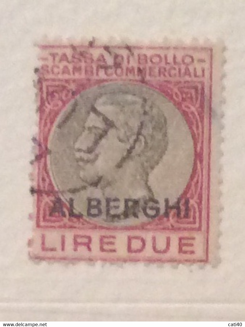 MARCA DA BOLLO  ALBERGHI  LIRE DUE - Revenue Stamps