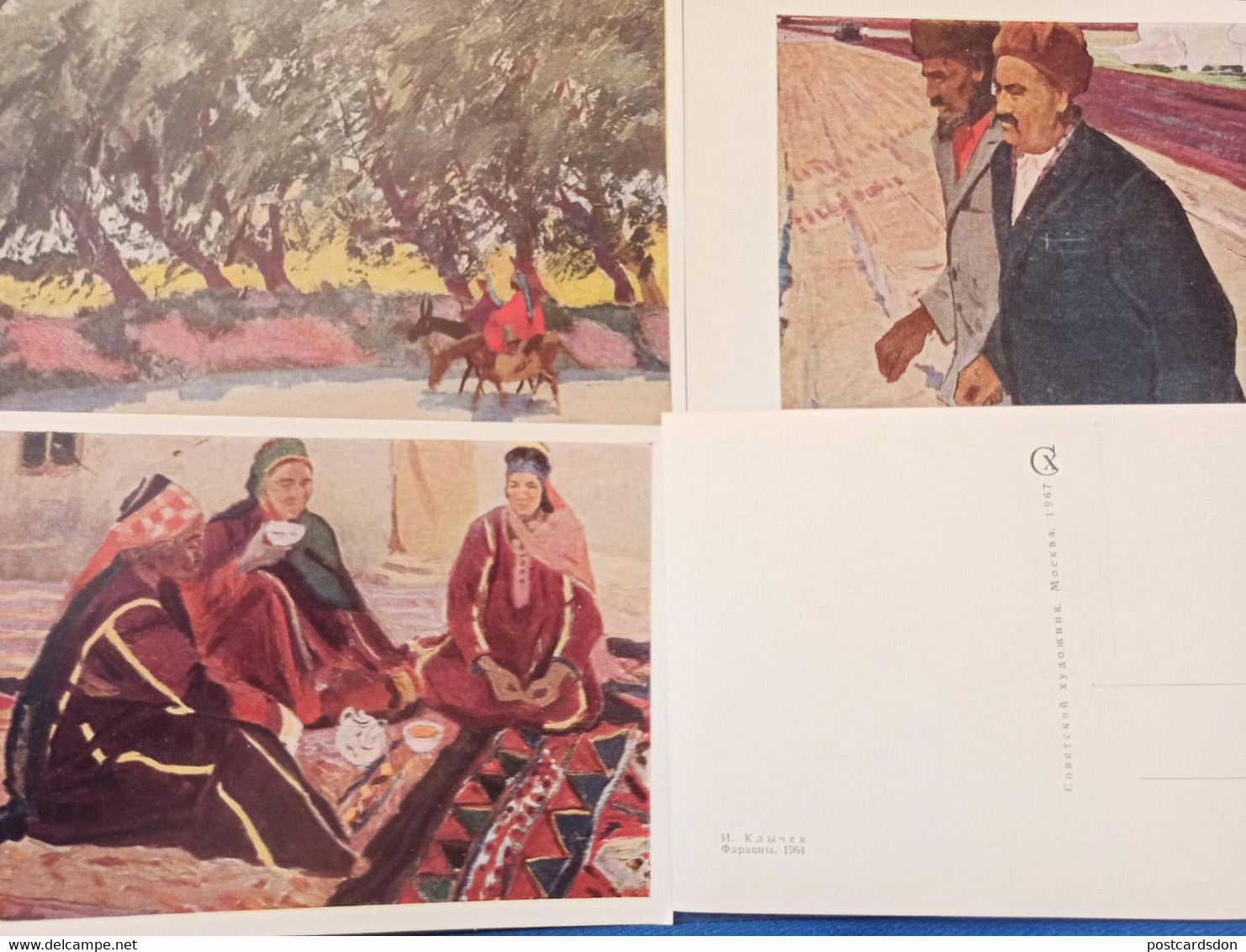 IZZAT KLYCHEV, Turkmen People's Artist Of The USSR From Turkmenistan - FULL 11 PCs Set 1967 Orient Art - Turkmenistan