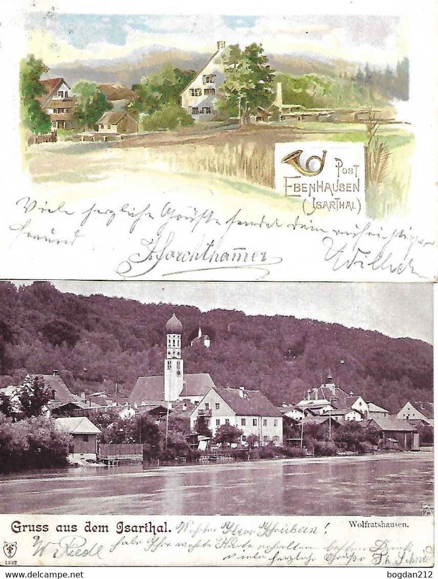 1901/02 - WOLFRATSHAUSEN  EBENHAUSEN , 2 Stk.  Gute Zustand, 2 Scan - Wolfratshausen