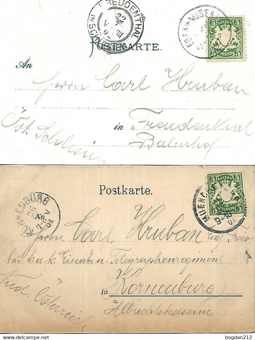 1901/02 - WOLFRATSHAUSEN  EBENHAUSEN , 2 Stk.  Gute Zustand, 2 Scan - Wolfratshausen