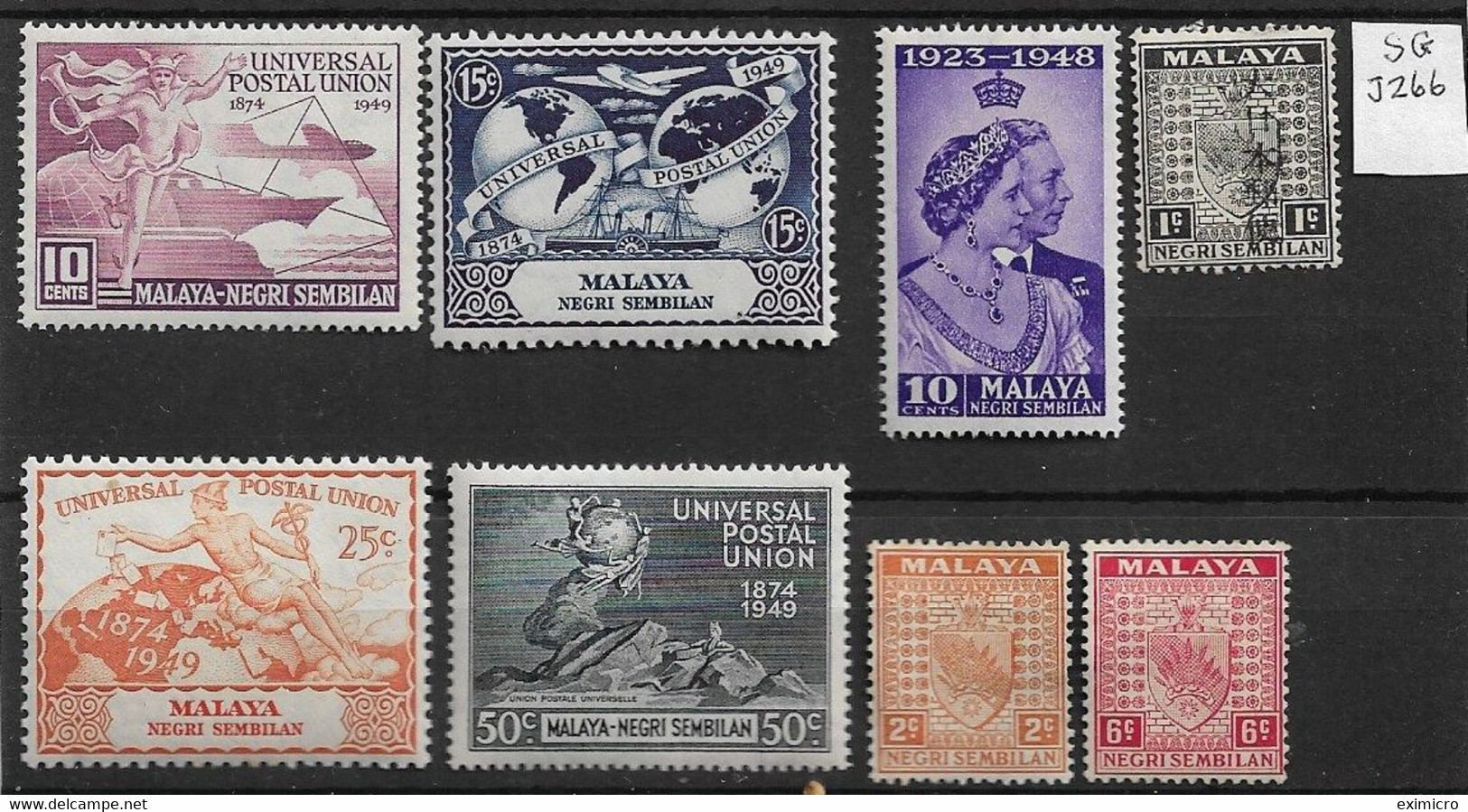MALAYA - NEGRI SEMBILAN 1937 - 1949 MOUNTED MINT SELECTION Cat £27+ - Negri Sembilan