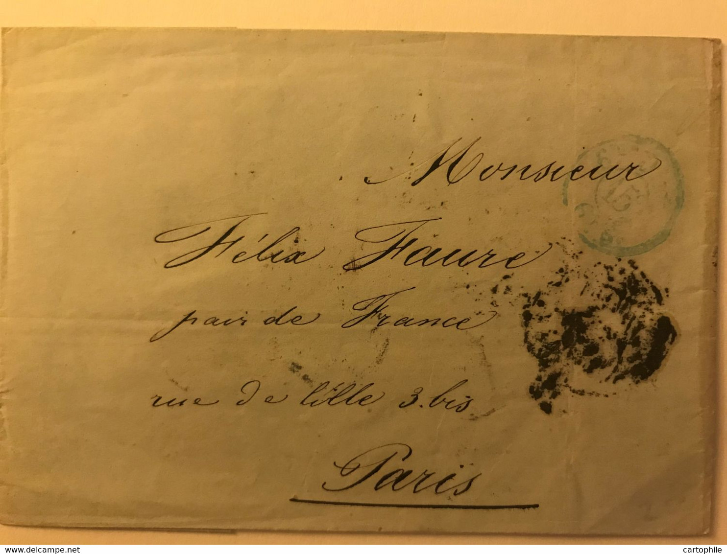 Lettre De 1845 écrite à Félix Faure Pair De France à Paris - Manuscrits