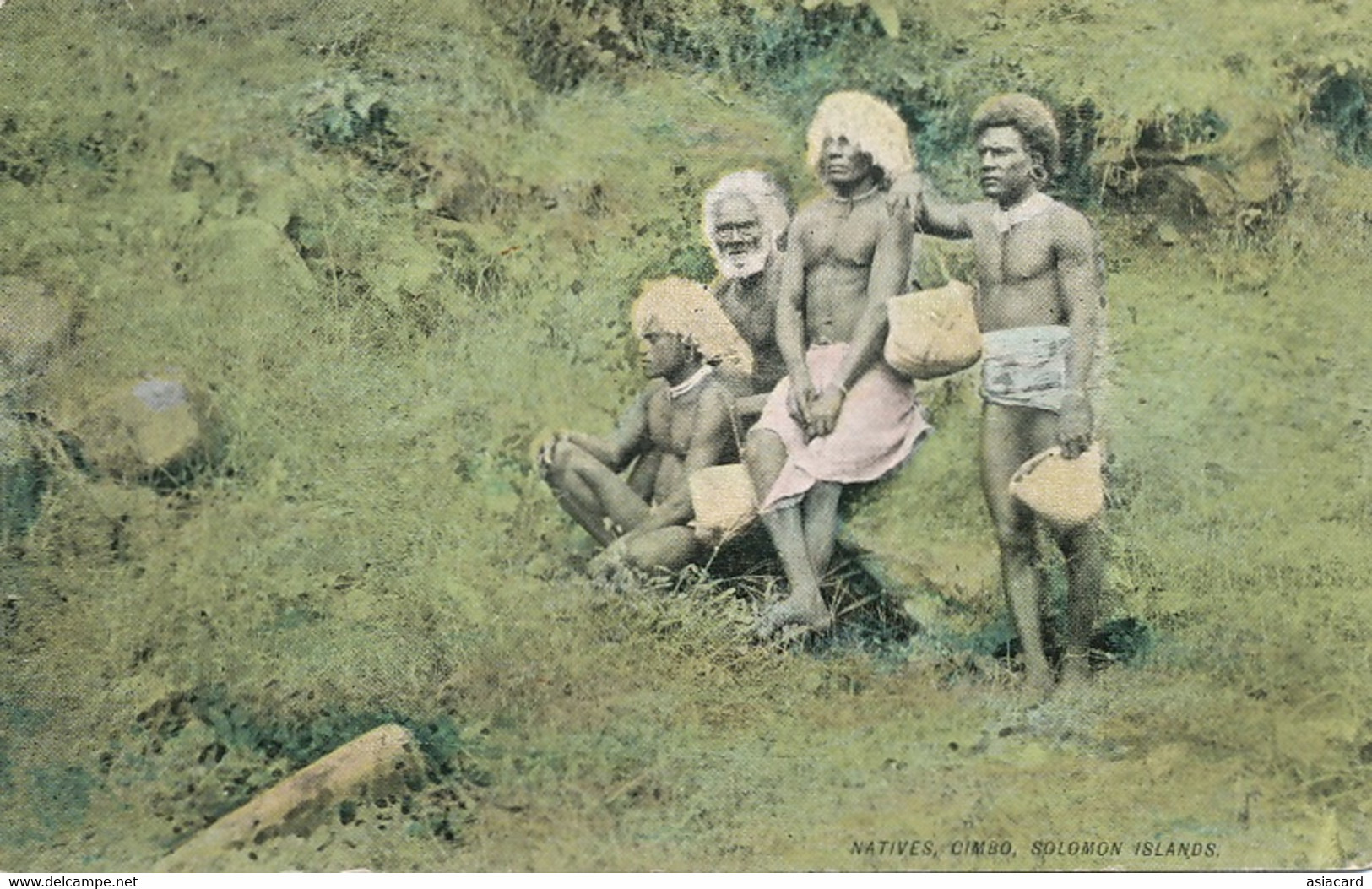 Solomon Islands Natives , Cimbo,  Nude Aborigines . Aborigènes  Nus . - Salomoninseln