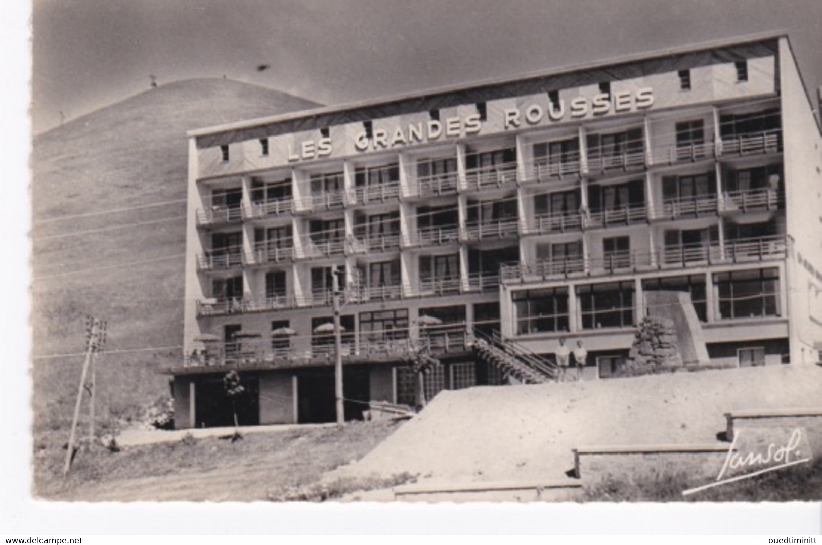 L'Alpe D'Huez, Cpsm Dentelée, Hôtel Des Grandes Rousses 1959. - Hotels & Gaststätten