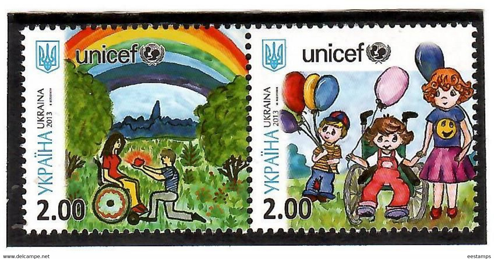 Ukraine 2013 . UNICEF. Pair Of 2v X 2.oo. Michel # 1336-37 - Oekraïne