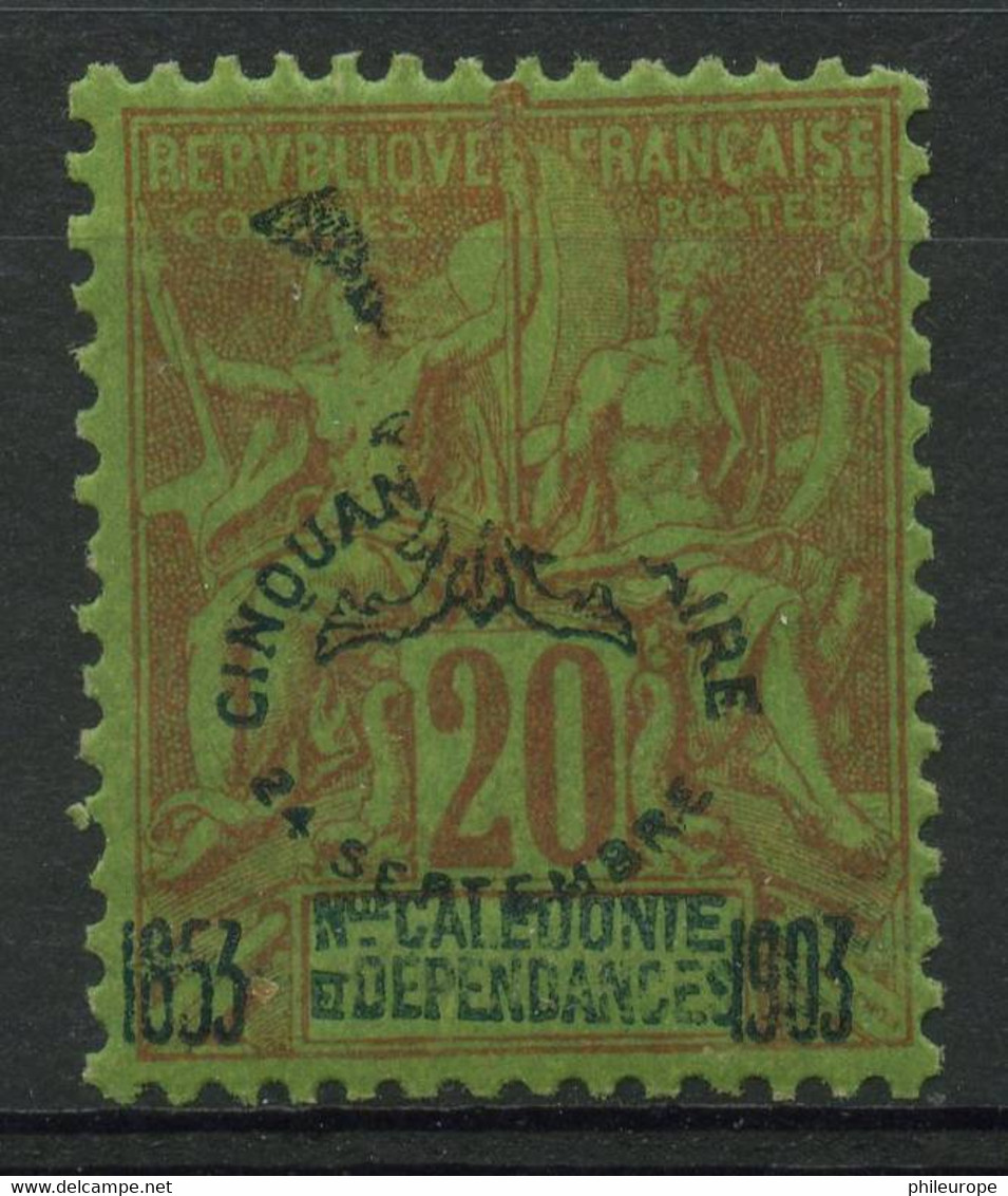 Nouvelle Caledonie N 74 (charniere) Surcharge A Motier Efface - Other & Unclassified